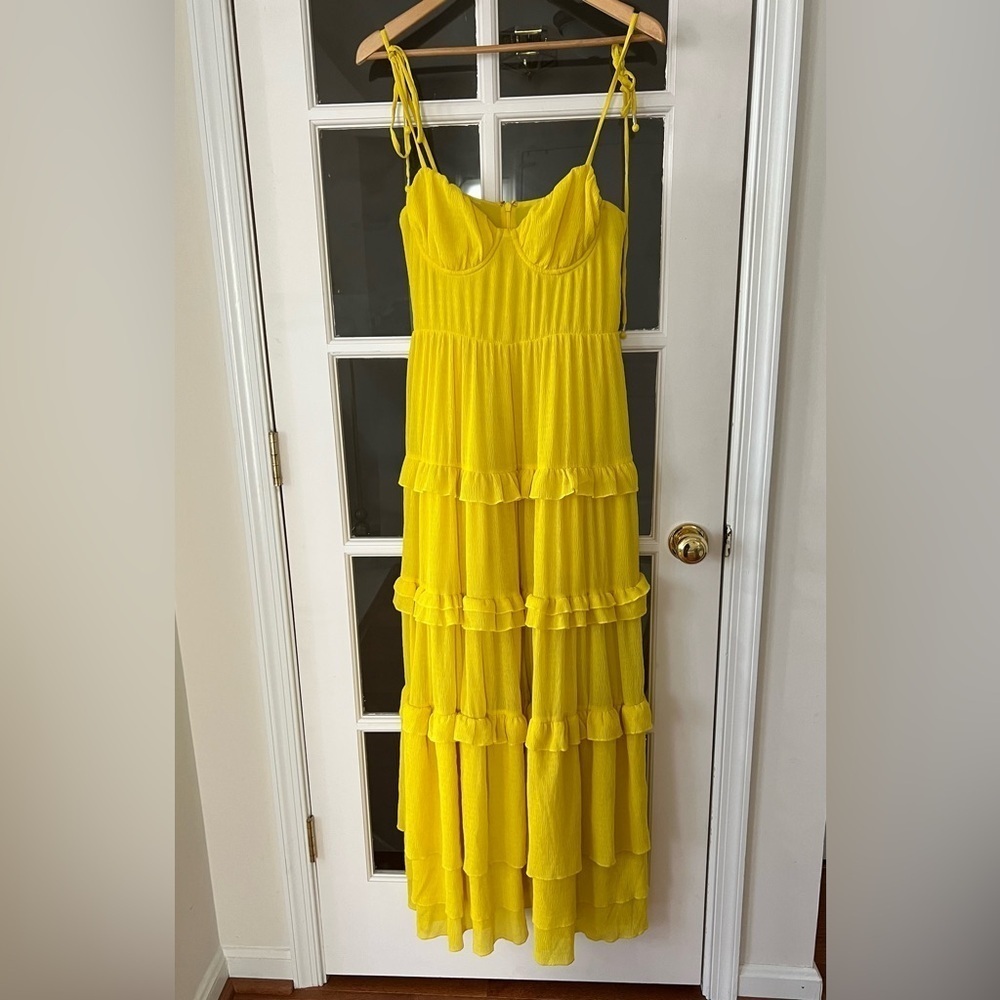 Tularosa Tinsley Dress in Vibrant Yellow - Size M - Picture 2 of 9